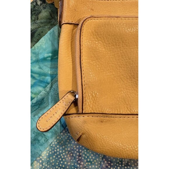 Fossil Crossbody Purse Bag Shoulder Tote Leather Hide Adjustable Strap Zipper - Picture 3 of 16